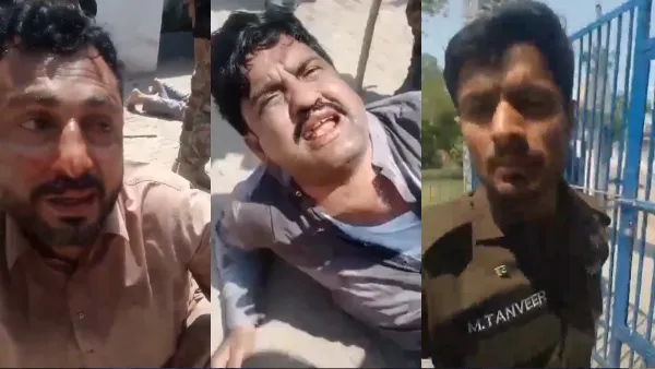 Pakistan Army officials thrash cops